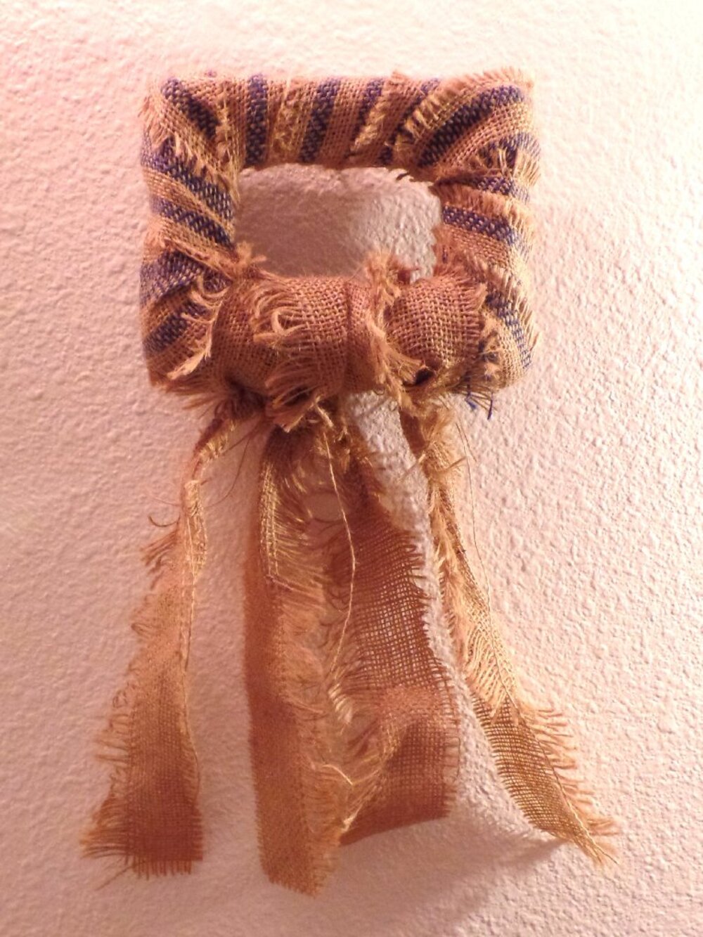 Hand Crafted Burlap SWAG Wrap Frame  or Craft Project